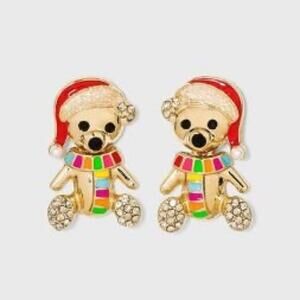 Sugarfix x Baublebar • Christmas Holiday Bear Post Earrings